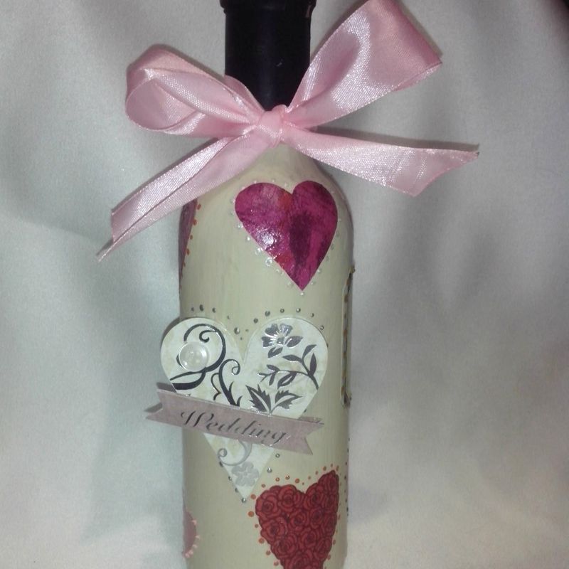 A wedding bottle of wine