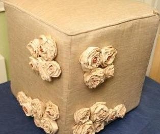 DIY poof from recycled materials!