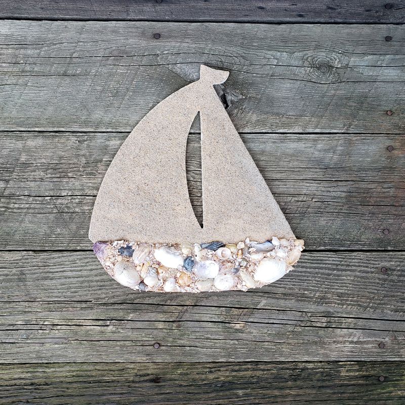 Shell Covered Sailboat