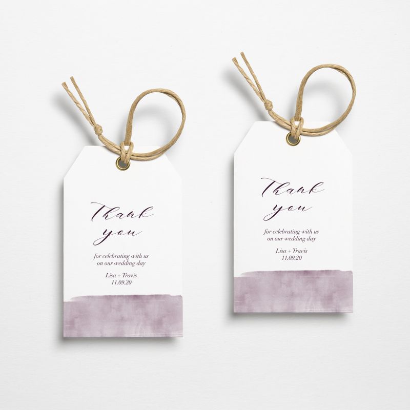 Watercolor Thank You Tag, Wedding Thank You Tags, Gift Tags, Wedding Favor, Thank You Printable, Wedding Printable