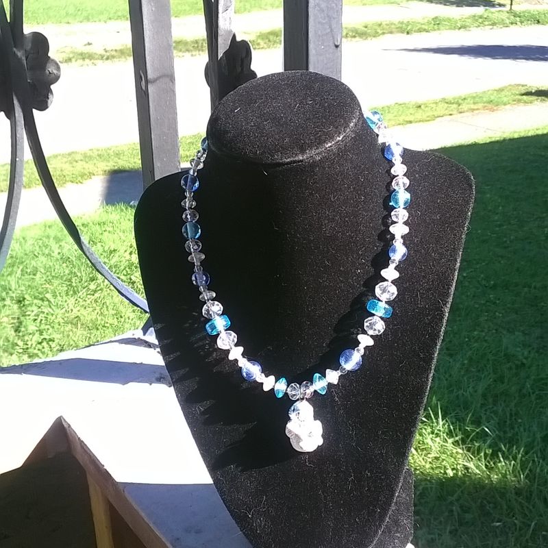 Snowman necklace and earrings